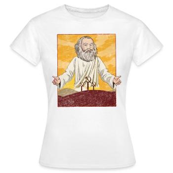 Lustiger Sozialistischer Spruch über Sozialismus! - Frauen T-Shirt - Weiß - Vorne - AI Model Female 172 dark (172cm)