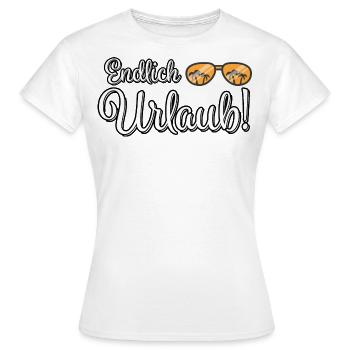 Urlaub Auszeit Spruch - Frauen T-Shirt - Weiß - Vorne - AI Model Female 172 dark (172cm)