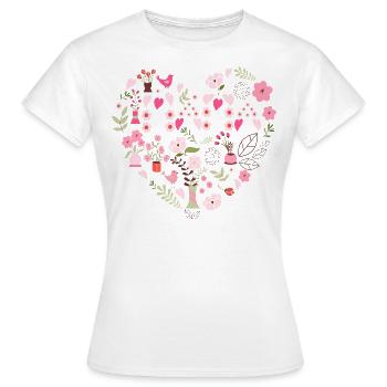 Garten Herz Geschenk Mutter Blumen Mama - Frauen T-Shirt - Weiß - Vorne - AI Model Female 172 dark (172cm)