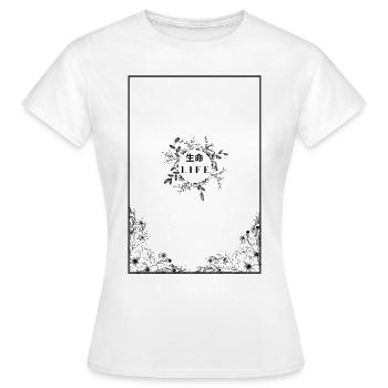 VIE - T-shirt Femme - blanc - Devant - AI Model Female 172 dark (172cm)