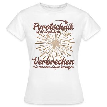 La pyrotechnie n’est pas un crime - Meme Spruch - T-shirt Femme - blanc - Devant - AI Model Female 172 dark (172cm)