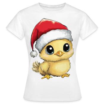 Chicken Christmas Cute Cute Xmas Christmassy - Women's T-Shirt - white - Front - AI Model Female 172 dark (172cm)