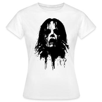 Tête de femme démoniaque aux yeux vides - T-shirt Femme - blanc - Devant - AI Model Female 172 dark (172cm)
