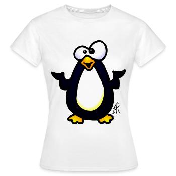 Manchot - T-shirt Femme - blanc - Devant - AI Model Female 172 dark (172cm)
