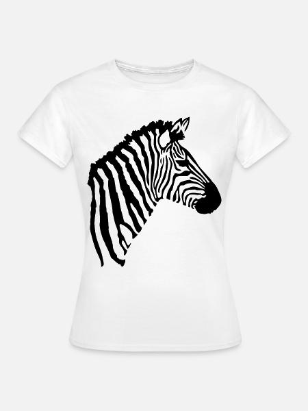 Zebra Kopf - Frauen T-Shirt - Weiß