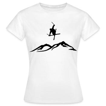 Ski freestyle - Women's T-Shirt - white - Front - AI Model Female 172 dark (172cm)