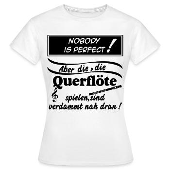 Fanfahrenzug, Spielmannszug,Querflöte...(25) - Frauen T-Shirt - Weiß - Vorne - AI Model Female 172 dark (172cm)