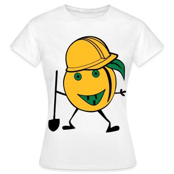 travailleur de la construction d'orange - T-shirt Femme - blanc - Devant - AI Model Female 172 dark (172cm)