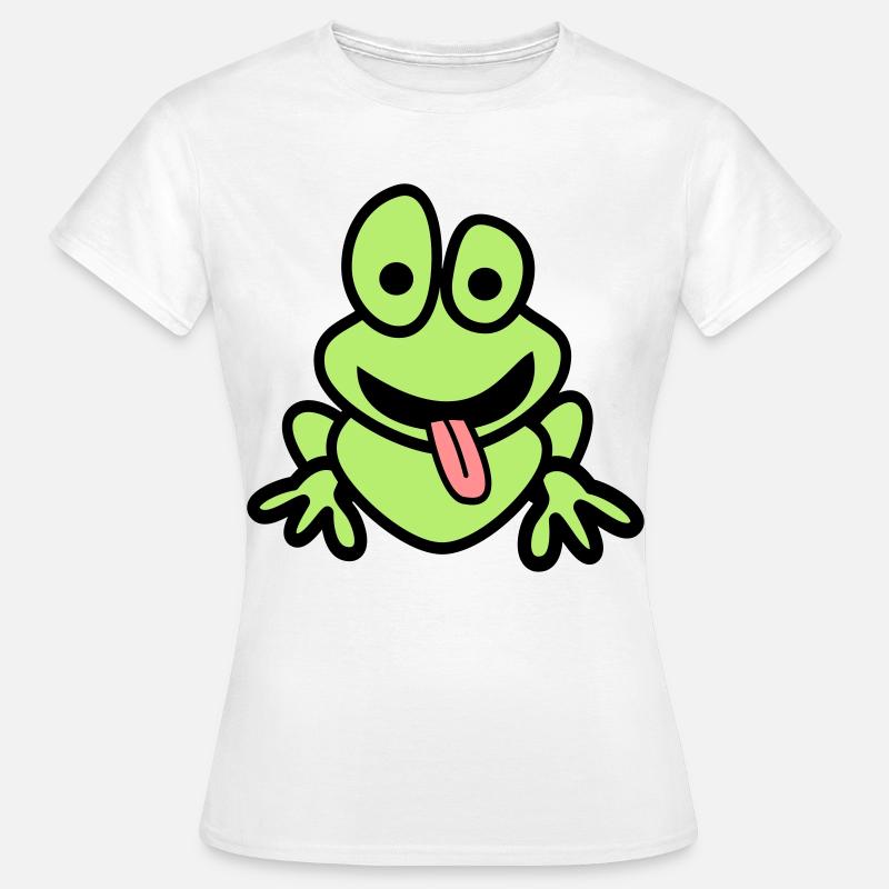 Frog with tongue - Women's T-Shirt - white