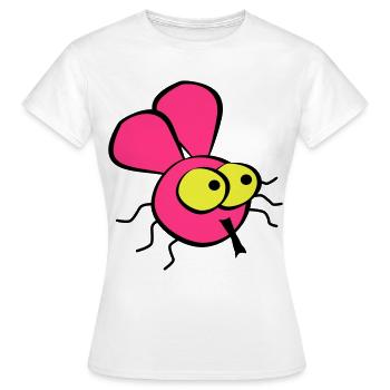 Fliege - Frauen T-Shirt - Weiß - Vorne - AI Model Female 172 dark (172cm)
