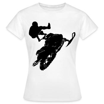 Snowmobile cleasanna tiománaí - Women's T-Shirt - white - Front - AI Model Female 172 dark (172cm)
