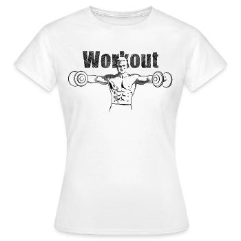Workout - Frauen T-Shirt - Weiß - Vorne - AI Model Female 172 dark (172cm)