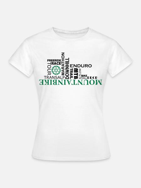 Mountainbike Wordart - Frauen T-Shirt - Weiß