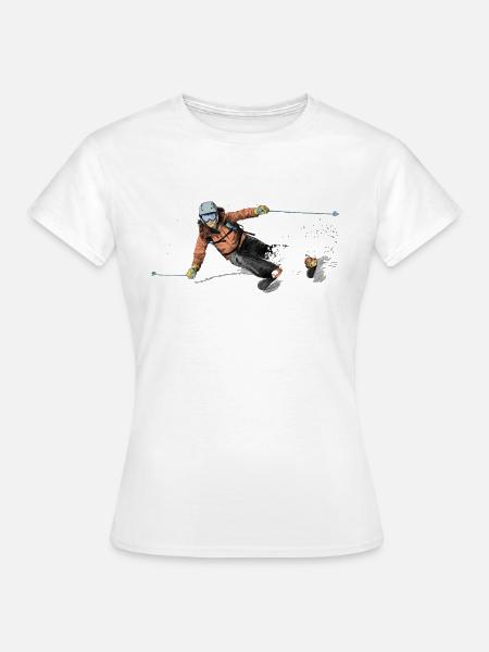 ski - Frauen T-Shirt - Weiß