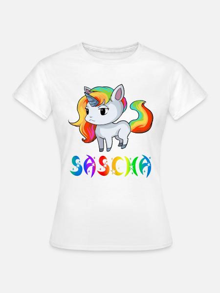 Einhorn Sascha - Frauen T-Shirt - Weiß