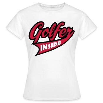 Golf - Frauen T-Shirt - Weiß - Vorne - AI Model Female 172 dark (172cm)