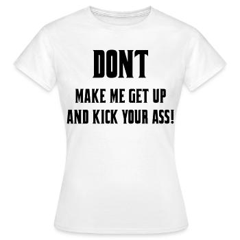 Ne me laissez pas sortir de mon fauteuil roulant # - T-shirt Femme - blanc - Devant - AI Model Female 172 dark (172cm)