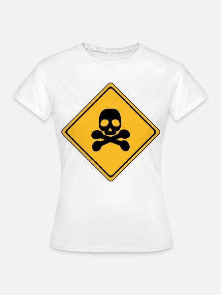 Panneau d’avertissement de danger # - T-shirt Femme - blanc