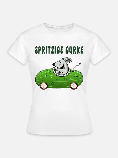 Spritzige Gurke - Spritztour - Auto - Maus - Frauen T-Shirt - Weiß
