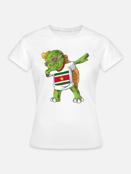 Suriname Dabbing Schildkröte - Frauen T-Shirt - Weiß