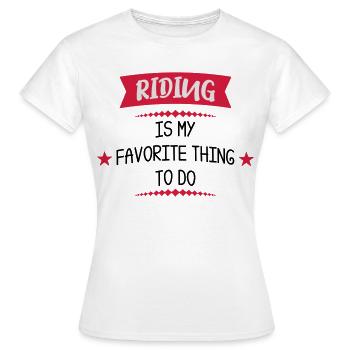 équitation - T-shirt Femme - blanc - Devant - AI Model Female 172 dark (172cm)