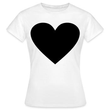 Schwarzes Herz Awesomeelement - Frauen T-Shirt - Weiß - Vorne - AI Model Female 172 dark (172cm)