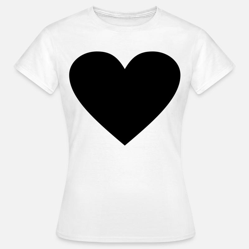 Black Heart Awesomeelement - Women's T-Shirt - white