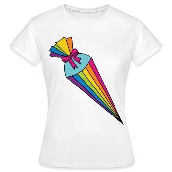 Schultüte Zuckertüte - Frauen T-Shirt - Weiß - Vorne - AI Model Female 172 dark (172cm)
