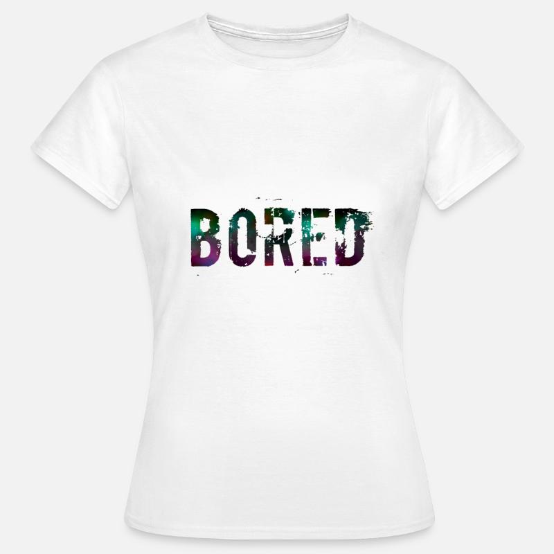 Bored Color Explosion Graffiti Text - Women's T-Shirt - white
