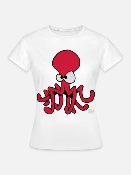 Poulpe - Pieuvre - T-shirt Femme - blanc