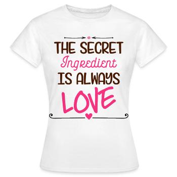 Geheime Zutat Liebe - Frauen T-Shirt - Weiß - Vorne - AI Model Female 172 dark (172cm)