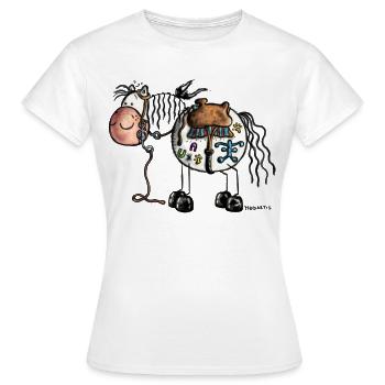 Westernpferd - Indianer Pferd - Western - Frauen T-Shirt - Weiß - Vorne - AI Model Female 172 dark (172cm)