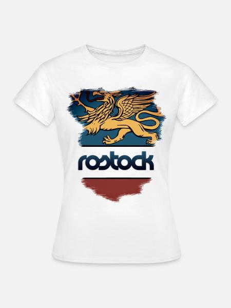 Rostock Wappen - Frauen T-Shirt - Weiß