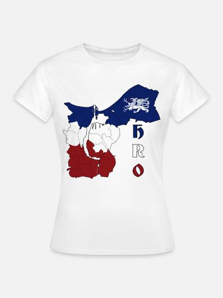 Rostock Umriss HRO - Frauen T-Shirt - Weiß