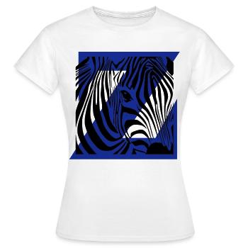 Zebra Mix - T-shirt Femme - blanc - Devant - AI Model Female 172 dark (172cm)