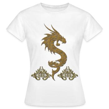 merveilleux dragon chinois - T-shirt Femme - blanc - Devant - AI Model Female 172 dark (172cm)