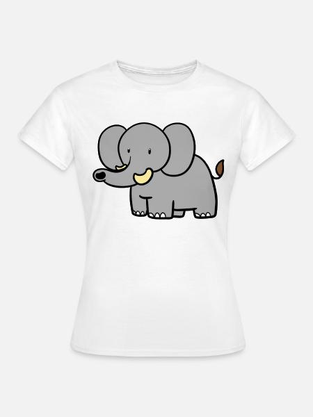 Stehender Elefant - Frauen T-Shirt - Weiß