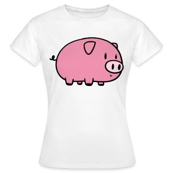 Petit cochon - T-shirt Femme - blanc - Devant - AI Model Female 172 dark (172cm)