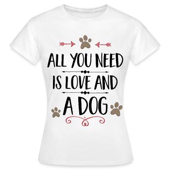 chien - T-shirt Femme - blanc - Devant - AI Model Female 172 dark (172cm)