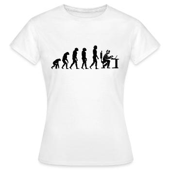 Evolution of Gamer Gambler Nerd Geek Progamer - Women's T-Shirt - white - Front - AI Model Female 172 dark (172cm)