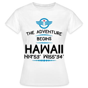 Hawaï - T-shirt Femme - blanc - Devant - AI Model Female 172 dark (172cm)