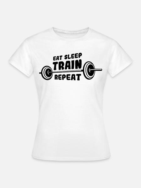 Bodybuilder Spruch - Frauen T-Shirt - Weiß