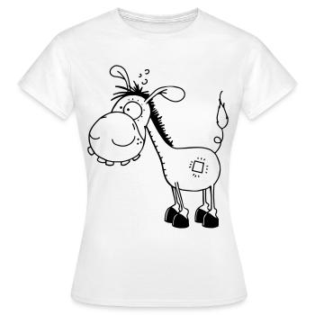 Petit âne drôle - ânes - T-shirt Femme - blanc - Devant - AI Model Female 172 dark (172cm)