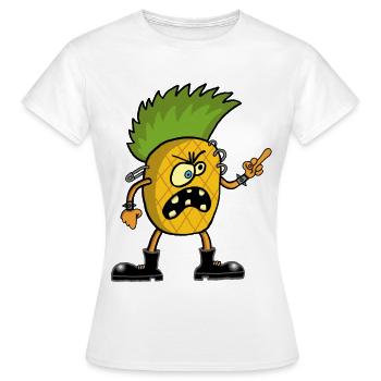 Ananas anarchiste - T-shirt Femme - blanc - Devant - AI Model Female 172 dark (172cm)