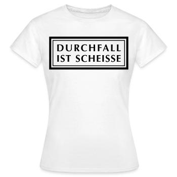 Durchfall ist Scheiße - Frauen T-Shirt - Weiß - Vorne - AI Model Female 172 dark (172cm)