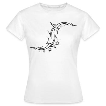 Tribal mit Sternen - Frauen T-Shirt - Weiß - Vorne - AI Model Female 172 dark (172cm)