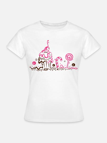 Cupcake, Süßigkeiten, sweets - Frauen T-Shirt - Weiß