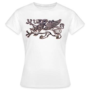 Rostock's griffin in 3D - Women's T-Shirt - white - Front - AI Model Female 172 dark (172cm)