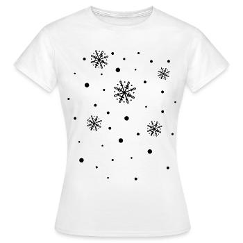 Schneeflocken, Winter, snowflakes - Frauen T-Shirt - Weiß - Vorne - AI Model Female 172 dark (172cm)