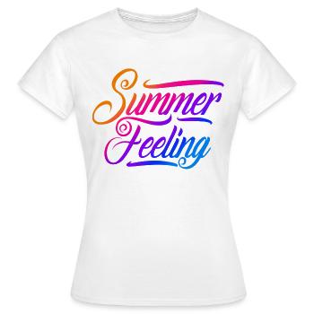 Summer feeling - Women's T-Shirt - white - Front - AI Model Female 172 dark (172cm)